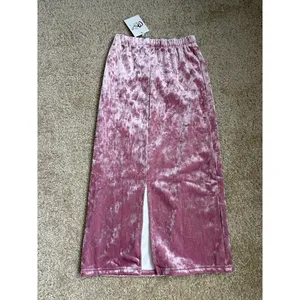 Soft‎ Pink Velvet Midi Skirt Fleece Lined - Fits US XS/Small new thumbnail 2