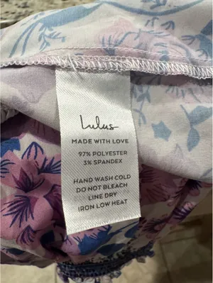 Lulus Floral Long Sleeve Tie Front Top Size M thumbnail 6