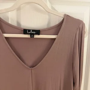 Lulus Glory of Love Taupe Cold Shoulder Shift Dress Extra Small thumbnail 5