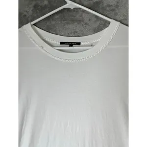 Kobi Halperin White 3/4 Flounce Ruffle Bell Sleeve Crewneck Pullover Blouse S thumbnail 2