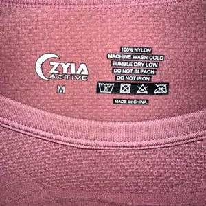 Zyia Active Womens Size Medium Mauve Stripe Long Sleeve Yoga Workout Crew Neck thumbnail 3