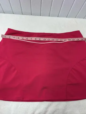Athleta Hot Pink Performance‎ Skort with White Logo size XL thumbnail 4
