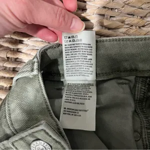 American Eagle‎ Jeans Olive Green High Rise Distressed Women Size 6 Petite thumbnail 9