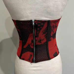 EDIKTED Aly mesh corset top thumbnail 2