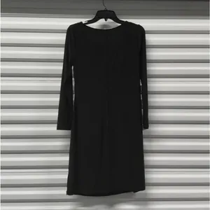 Marina Dress Womens 10 Black Silver Beaded Jersey Long Sleeve Wedding Party thumbnail 4
