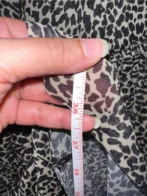 Zara Black and White Leopard Tiered Short Sleeve Dress Medium thumbnail 6