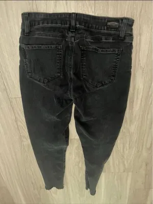 PAIGE Black High-Rise Skinny Jeans thumbnail 3