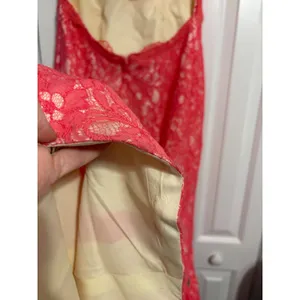 Floral Lace Mermaid Gown Coral Pink Sweetheart Neckline Cutout Back Formal Dress thumbnail 9