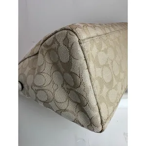 Coach Celeste Signature Jacquard Hobo Bag Light Khaki White Like New thumbnail 13