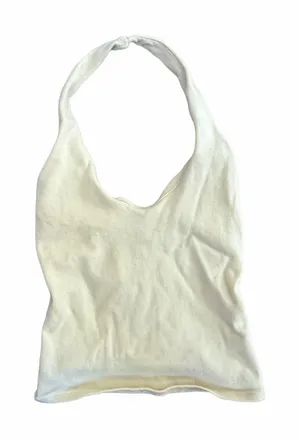 Zara Yellow Cream Women’s Halter Top thumbnail 1