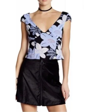NWT Free People ‘Into The Groove Floral Cropped Blouse’ thumbnail 3