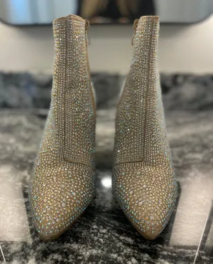 Rhinestone Booties Size 8.5 thumbnail 1