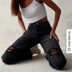 PacSun Black Distressed Dad Jeans thumbnail 2