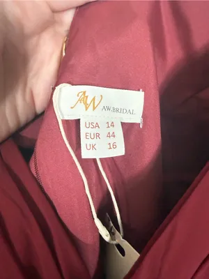NWT AW Bridal Polly Bridesmaid Maxi Dress Jester Red Size 14 thumbnail 8