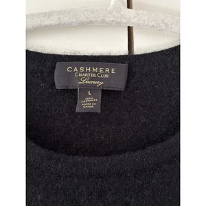 Charter Club Luxury Cashmere Sweater Black L thumbnail 5