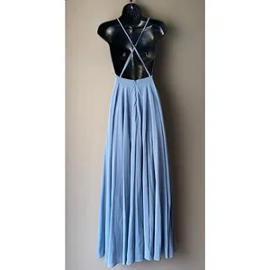 Lulu's sz XS Blue Halter A-line Maxi Dress‎ thumbnail 7