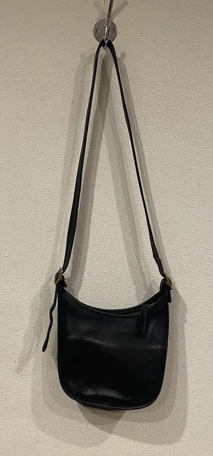 Vintage Coach Janice Legacy Crossbody Bag Womens Medium Black Leather Zip USA thumbnail 1
