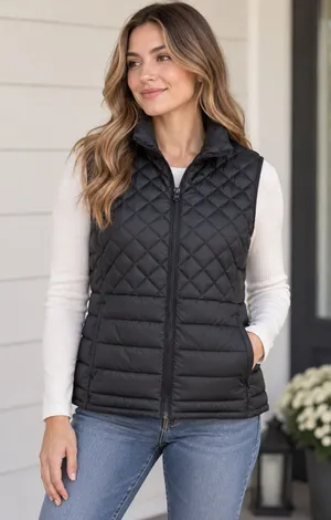 ZeroXposur Women’s Black Quilted Puffer Vest NWT ThermoCloud Size 2x thumbnail 1
