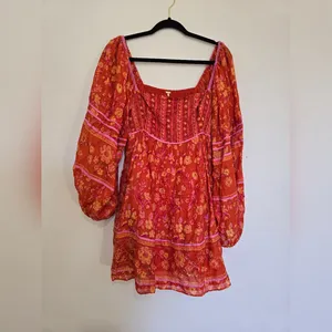 Free People Border Endless Afternoon Mini Floral Boho Dress thumbnail 3