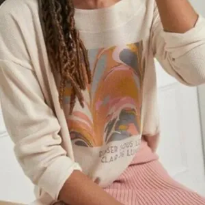 Anthropologie abstract thermal long sleeve top thumbnail 5