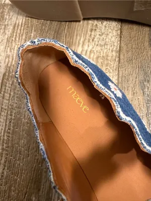 Maeve Denim Daisy Espadrille Mary Janes - Blue & White Size 8-9 thumbnail 10
