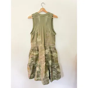 Daily Practice Anthropologie Dress Women S Green Camo Zip Front Mesh Mini Exc thumbnail 4