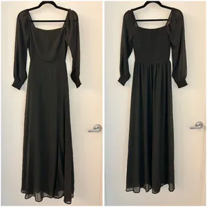 Baltic Born Giselle Smocked Maxi Dress in Black Size XS NWOT thumbnail 5