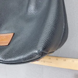 Dooney & Bourke Black Tan Pebbled Leather Patterson Paige Shoulder Hobo‎ Bag thumbnail 4
