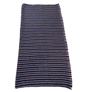 Talbots Fringe‎ Scarf Throw Blanket Red White Blue thumbnail 6