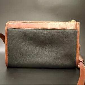 Vintage DOONEY & BOURKE All Weather Leather Collection Black/Brown Crossbody Bag thumbnail 3
