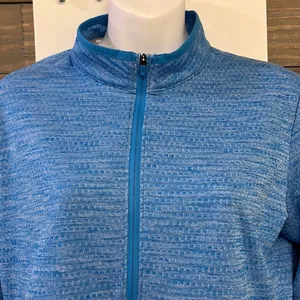 Nike Golf Women’s Dri-Fit Long Sleeve Pullover Heather Light Blue Shirt- Large thumbnail 2
