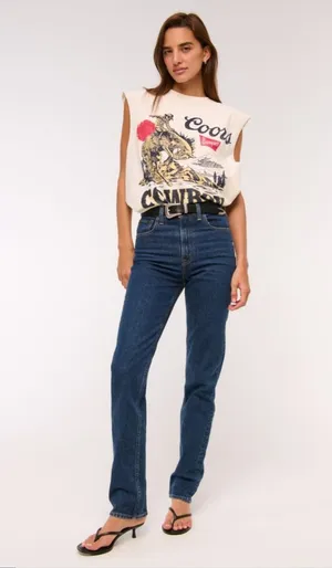 90s Abercrombie Ultra High-Rise Straight Jeans thumbnail 1
