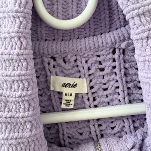 Aerie Purple Knit Oversized Turtleneck  thumbnail 3