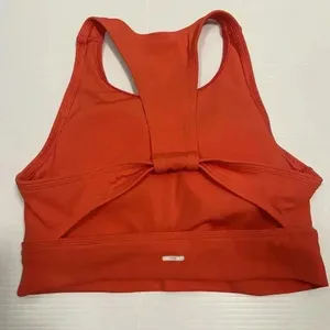Aerie Womens Chill Play Move Sports Bra M Orange High Neck Open‎ Back Breathable thumbnail 2