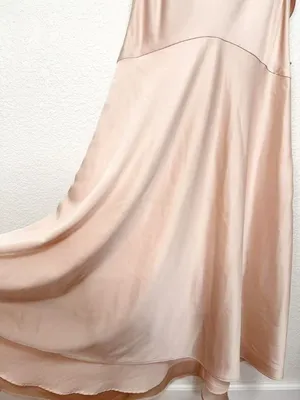 Lulus Meadow Ruffled Shoulder Satin Maxi Gown Dress in Blush Pink Bridesmaid thumbnail 4