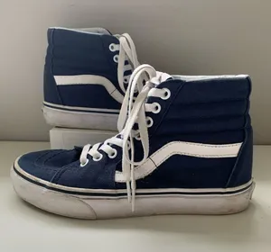 Vans Sk8-Hi women’s size 6.5 navy blue canvas shoes thumbnail 1