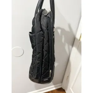 Knomo Scala Wheeled Black Business Quilted Rolling Bag Travel‎ Laptop Work thumbnail 2