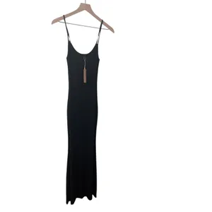 Skims Soft Lounge Long Slip Dress Black Size Large NWT Authentic thumbnail 4