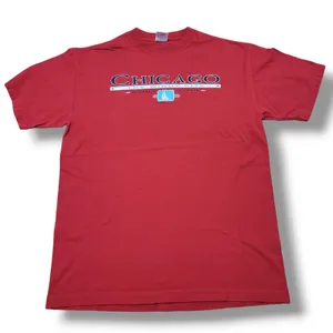 Perrin Pro Weight Vintage Shirt Size Medium Y2K Chicago The Windy City Illinois Graphic Tee Unisex T-shirt thumbnail 1