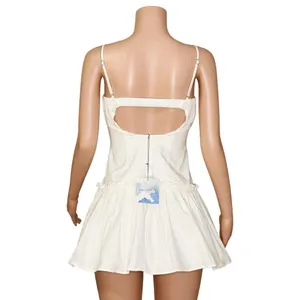 MAJORELLE Carly Cotton Poplin Mini Dress, White, XS thumbnail 6