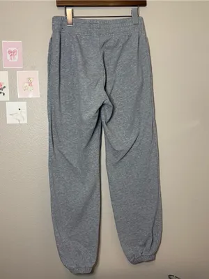 Women’s grey Nike jogger sweatpants full length cotton oversized XS thumbnail 4