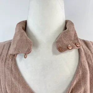Floret Studios New Twist Open Back Long Sleeve Ribbed Sweater Dress Mocha thumbnail 12