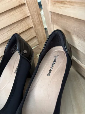 Dream Paris Black Cap-Toe Ballet Pumps with Patent Detail 8 BRAND NEW thumbnail 2