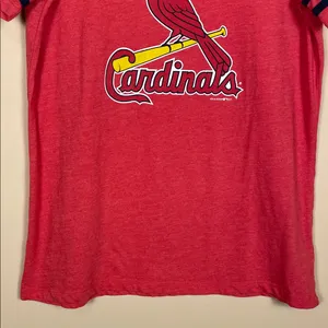 5th & Ocean Women’s MLB Cardinals Baseball Graphic Print Red Short Sleeve Shirt thumbnail 3