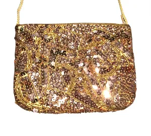 Vintage Gold Sequin Clutch thumbnail 2