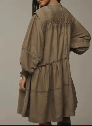 Anthropologie Pilcro Mock-Neck Swing Mini Dress, Size M thumbnail 4