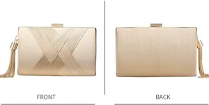 Womens Elegant Tassel Evening Clutch Cross Body & Purse Bag Wedding & Prom Party thumbnail 4