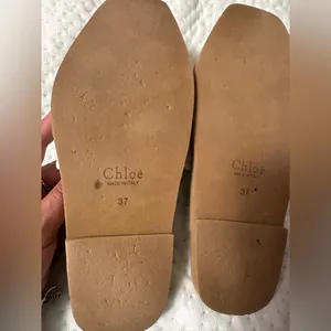 Chloé White Lace Slide Sandals thumbnail 4