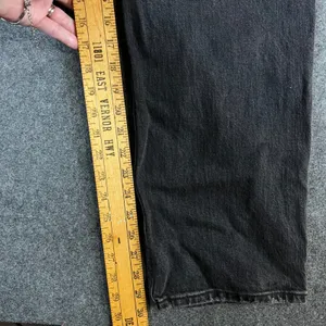 Abercrombie & Fitch 90s Straight Ultra High Rise Jeans Washed Black 33 16R thumbnail 6