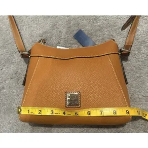 Dooney & Bourke Small Cassidy Crossbody Pebbled Leather Brown Chic Minimalist thumbnail 13